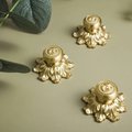 Baroque inspired gold brass cabinet pull/Antique style Door Handle/Gold ornate door knob/classic furniture hardware/gold brass drawer pull