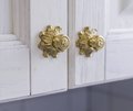 Baroque inspired gold brass cabinet pull/Antique style Door Handle/Gold ornate door knob/classic furniture hardware/gold brass drawer pull