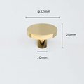 Round shiny gold brass cabinet handle/button shaped shiny gold cabinet pull/classic shiny gold door knob/gold furniture hardware/IKEA hack