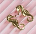 Shiny gold sea horse cabinet pull/Brass seahorse door handle/seaside drawer pull/gold furniture hardware/upcycling door knob/beach decor