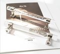 Bubbly lucite cabinet handle with gold or silver fixings/clear acrylic drawer pull/lucite furniture hardware/clear resin bubble door handle