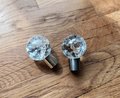 Cracked glass ball drawer pull/Fractured clear glass ball cabinet handle/Cracked glass door knob/glass furniture hardware/transparent glass
