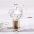 Cracked glass ball drawer pull/Fractured clear glass ball cabinet handle/Cracked glass door knob/glass furniture hardware/transparent glass