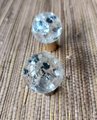 Cracked glass ball drawer pull/Fractured clear glass ball cabinet handle/Cracked glass door knob/glass furniture hardware/transparent glass