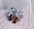 Cracked glass ball drawer pull/Fractured clear glass ball cabinet handle/Cracked glass door knob/glass furniture hardware/transparent glass