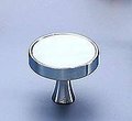 Round bright white mother of pearl and silver drawer handle/White pearl and shiny silver cabinet handle/Pearl shell and silver door knob