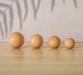 Wooden ball cabinet handle/Wood Ball drawer pull/Wooden furniture hardware/Natural wood door handle/Walnut, ash or beech wooden hardware