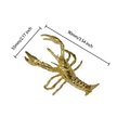 Gold solid brass lobster cabinet pull/Sea creature shaped door handle/beach themed drawer knob/brass furniture hardware/Crab shaped handle