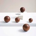 Wooden ball cabinet handle/Wood Ball drawer pull/Wooden furniture hardware/Natural wood door handle/Walnut, ash or beech wooden hardware