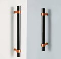 Rose Gold and Black cabinet bar handles/copper and black drawer pull/kitchen hardware/renovation project door handle/rose gold cabinet pulls