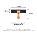 Rose Gold and Black cabinet bar handles/copper and black drawer pull/kitchen hardware/renovation project door handle/rose gold cabinet pulls