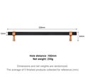 Rose Gold and Black cabinet bar handles/copper and black drawer pull/kitchen hardware/renovation project door handle/rose gold cabinet pulls