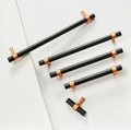 Rose Gold and Black cabinet bar handles/copper and black drawer pull/kitchen hardware/renovation project door handle/rose gold cabinet pulls