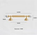 White marble and brass bar handle/Stone and brass drawer pull/unique cabinet handle/IKEA hack/wardrobe door handle/Geometric shaped hardware