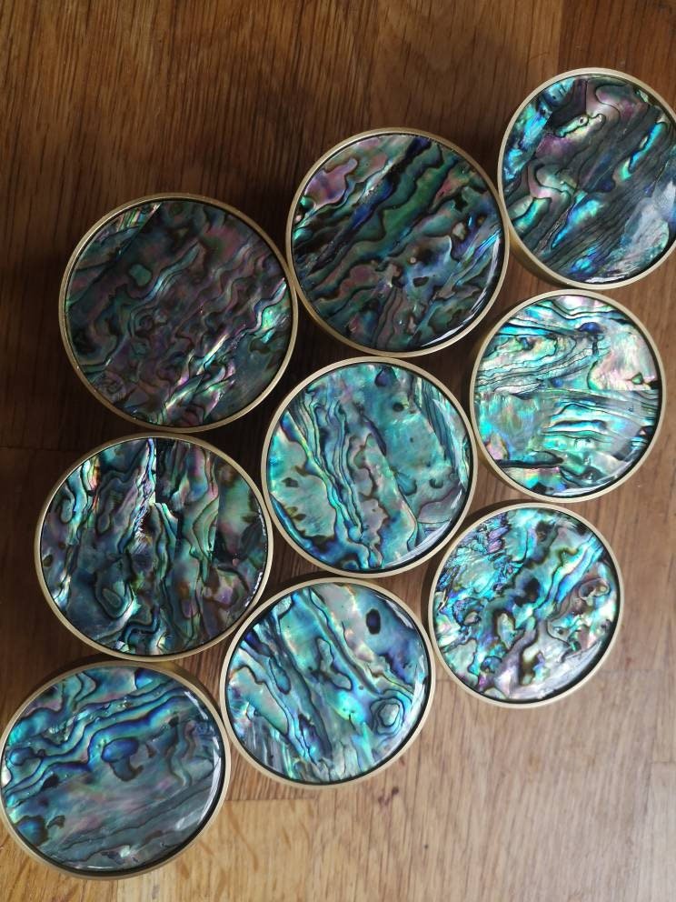 Rainbow Abalone Shell Drawer Pull/Iridescent Pearl Cabinet Pull/Mother of Pearl Door Handle/Pearl Drawer Knob/Pearl Furniture Hardware