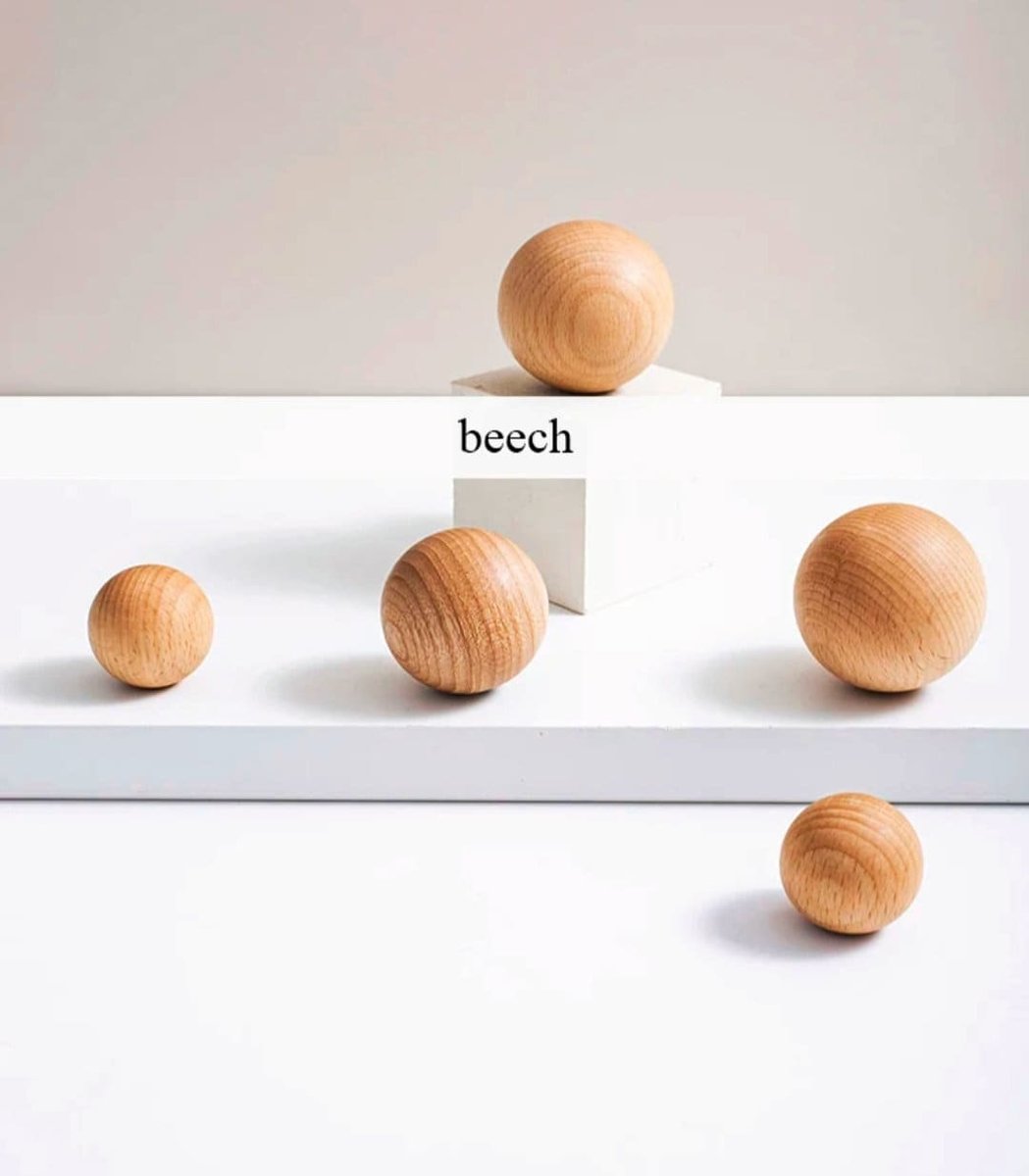 Wooden ball cabinet handle/Wood Ball drawer pull/Wooden furniture hardware/Natural wood door handle/Walnut, ash or beech wooden hardware