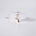 Luxury hexagonal white quartz crystal cabinet bar handle with gold or silver fixings/gemstone drawer pull/semi precious stone door handle