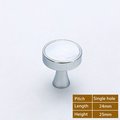 Round bright white mother of pearl and silver drawer handle/White pearl and shiny silver cabinet handle/Pearl shell and silver door knob