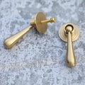 Large gold brass drop drawer pull/Brass drop cabinet handle/classic style drop door knob/gold furniture hardware/dressing table handle