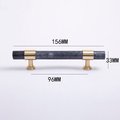 Smoke grey marble and brass bar handle/gray marble drawer pull/stone furniture hardware/marble and brass cabinet pull/Marble door handle