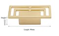 Geometric square design cabinet drawer pull/contemporary rectangle cabinet handle/modern furniture hardware/mid century modern drawer pull