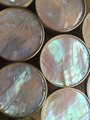 Round Iridescent Abalone Shell Drawer pull/Pearl Cabinet pull/mother of pearl door handle/light abalone knob/shell furniture hardware