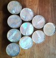 Round Iridescent Abalone Shell Drawer pull/Pearl Cabinet pull/mother of pearl door handle/light abalone knob/shell furniture hardware