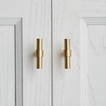 Silky gold brass cabinet bar handle/solid brass drawer pull/gold cabinet pull/Brass furniture hardware/classic door handle/kitchen hardware