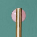 Shiny gold brass bar handle resting on semi precious stone balls/colourful cabinet handle/stone furniture hardware/crystal drawer pull