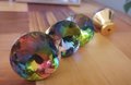 Sparkly rainbow crystal and gold cabinet pull/Glittery crystal door handle/Rainbow crystal drawer knob/ Furniture hardware/nursery decor