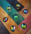 Sparkly rainbow crystal and gold cabinet pull/Glittery crystal door handle/Rainbow crystal drawer knob/ Furniture hardware/nursery decor