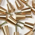 Classic brass cone shaped cabinet pull/Small gold brass cone shaped drawer handle/Brass hardware for small furniture/traditional hardware