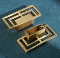 Geometric square design cabinet drawer pull/contemporary rectangle cabinet handle/modern furniture hardware/mid century modern drawer pull