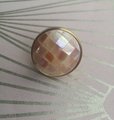 Checked pink mother of pearl drawer pull/pink pearl cabinet handle/pearl furniture hardware/pink shell cabinet pull/gold pearl door knob