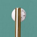 Shiny gold brass bar handle resting on semi precious stone balls/colourful cabinet handle/stone furniture hardware/crystal drawer pull