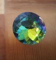 Sparkly rainbow crystal and gold cabinet pull/Glittery crystal door handle/Rainbow crystal drawer knob/ Furniture hardware/nursery decor