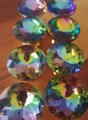 Sparkly rainbow crystal and gold cabinet pull/Glittery crystal door handle/Rainbow crystal drawer knob/ Furniture hardware/nursery decor