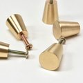 Classic brass cone shaped cabinet pull/Small gold brass cone shaped drawer handle/Brass hardware for small furniture/traditional hardware