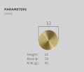 Classic brushed brass button door handle/round gold, bronze or black Cabinet Pull/metal furniture hardware/round brass drawer knob/door knob