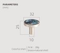Rainbow Abalone Shell Drawer Pull/Iridescent Pearl Cabinet Pull/Mother of Pearl Door Handle/Pearl Drawer Knob/Pearl Furniture Hardware