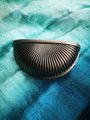 Gunmetal grey clam shell drawer pull/Gray cup shaped cabinet pull/Semi circle dark grey clam shell door handle/gunmetal kitchen hardware