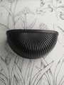 Gunmetal grey clam shell drawer pull/Gray cup shaped cabinet pull/Semi circle dark grey clam shell door handle/gunmetal kitchen hardware