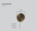 Classic brushed brass button door handle/round gold, bronze or black Cabinet Pull/metal furniture hardware/round brass drawer knob/door knob