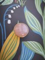 Pink Rose quartz and brass drawer knob/pink quartz crystal cabinet handles/mineral drawer pull/pink gemstone door handle/pink nursery decor