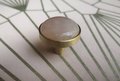 Pink Rose quartz and brass drawer knob/pink quartz crystal cabinet handles/mineral drawer pull/pink gemstone door handle/pink nursery decor