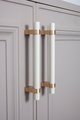 White and Gold cabinet bar pulls/ wooden drawer handles/nursery furniture hardware/white cabinet door handles/childrens furniture handle