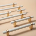 White and Gold cabinet bar pulls/ wooden drawer handles/nursery furniture hardware/white cabinet door handles/childrens furniture handle