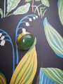 Round polished apple green jade drawer handle/Green stone and gold brass cabinet pull/Leaf green gemstone door knob/Green stone hardware
