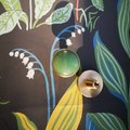 Round polished apple green jade drawer handle/Green stone and gold brass cabinet pull/Leaf green gemstone door knob/Green stone hardware