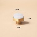 Luxury brass and white quartz crystal hexagonal bar pulls/gemstone drawer pulls/crystal cabinet handles/gold door handles/hexagonal knob